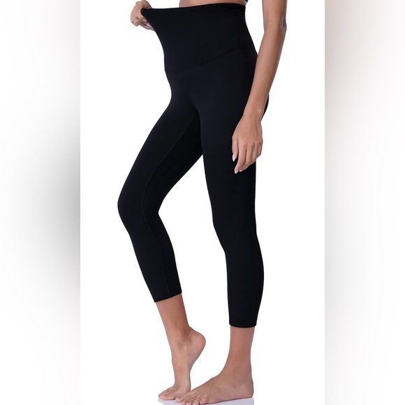 NWT Black POSHDIVAH Maternity Workout Leggings Medium - Picture 3 of 9